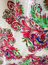 Charger l'image dans la galerie, Robe blanc motif fleuri rose team petite TALI (40 au 48)