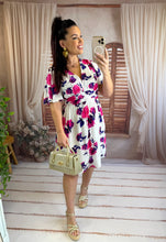 Charger l'image dans la galerie, Robe fleuri fuchsia TAMARA (36 au 48)