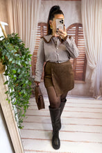 Charger l'image dans la galerie, Jupe short velours chocolat MÉLISSA (36 au 48)