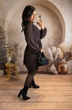 Charger l&#39;image dans la galerie, Robe chocolat pois noir GIULIA (40 au 48)⭐️