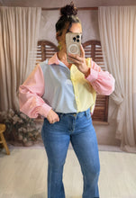 Charger l'image dans la galerie, Chemise rayé bleu jaune rose FELICIA (38 au 46)