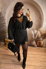 Charger l&#39;image dans la galerie, Jupe short noir pailletée SISI (36 au 48)⭐️