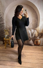 Charger l&#39;image dans la galerie, Jupe short noir étincelle ZÉLIE (36 au 52)⭐️