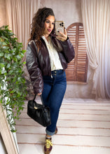 Charger l'image dans la galerie, Bombers simili cuir bordeaux ADÈLE (36 au 42)