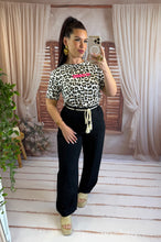 Charger l'image dans la galerie, Pantalon noir cordelette beige SOLANGE (36 au 48)