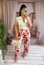 Charger l'image dans la galerie, Pantalon écru éclat rouge CLEO( 34 au 48 )
