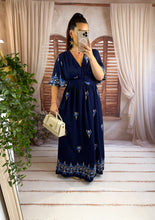 Charger l'image dans la galerie, Robe bleu marine VAHINA (40 au 48)