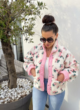 Charger l'image dans la galerie, Veste réversible polaire fleurs rose GEMMA