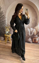 Charger l&#39;image dans la galerie, Robe longue noir irisé BIANCA (36 au 48) ⭐️