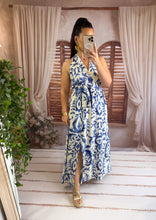 Charger l'image dans la galerie, Robe motif bleu multi position ASSIA (36 au 46)