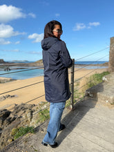 Charger l&#39;image dans la galerie, Imperméable fouré polaire  bleu marine LAURE (36 au 48)