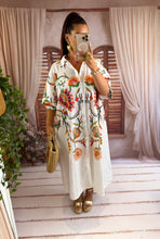 Charger l'image dans la galerie, Robe chemise blanche motif fleurs PIVOINE (34 au 46) New
