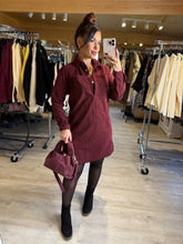 Charger l&#39;image dans la galerie, Robe velours bordeaux MARIE ( 34 au 48 )