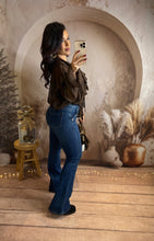 Charger l&#39;image dans la galerie, Jeans flare coeur scintillant ELVIRA (38 au 48)⭐️