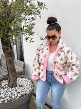 Charger l'image dans la galerie, Veste réversible polaire fleurs rose GEMMA