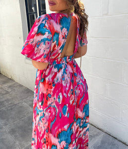 Robe dos nu Lynda fushia (reste taille s/m )