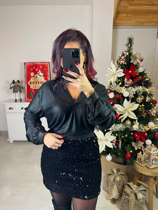 Jupe noir en sequins