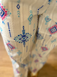 Pantalon motif bleu LARA (S,M,L)