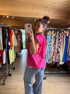 Chemisier fuchsia TATIANA ( reste taille s/m et 44 )