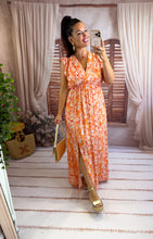 Charger l'image dans la galerie, Robe longue motif orange IZÏA  (38 au 48)