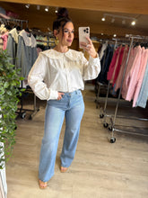 Charger l'image dans la galerie, Chemise uni, col Claudine blanche YULIA (34 au 48)