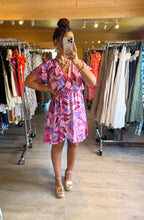 Charger l&#39;image dans la galerie, Robe courte rose/violette ARMELLE ( reste m/l )