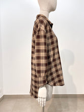 Charger l'image dans la galerie, Chemise longue à motif carreaux chocolat MAHAUT (36 au 40)