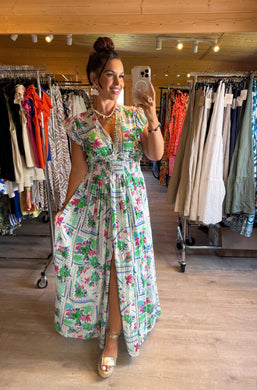 Robe longue verte Kiara ( 36 au 42 )