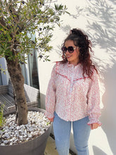 Charger l'image dans la galerie, Chemise fleuri rouge VERA (34 au 48 )