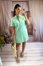Charger l'image dans la galerie, Robe courte en jeans vert mint BRAZIL (34 au 48)