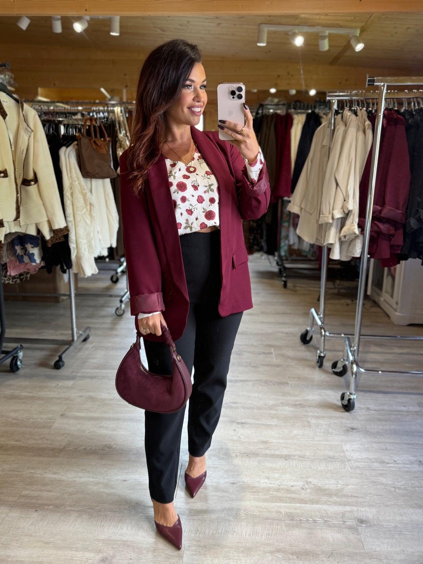 Blazer bordeaux TILIA (34 au 50)