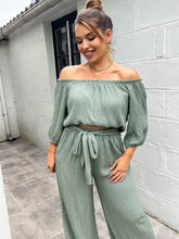 Charger l'image dans la galerie, Ensemble kaki top + pantalon IRIA (36 au 42 )