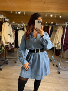 Robe courte large jeans SABRINA ( taille 36 au 50 )
