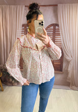Charger l'image dans la galerie, Chemise fleuri rouge VERA (34 au 48 )