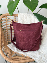 Charger l&#39;image dans la galerie, Sac effet daim bordeaux CATIA