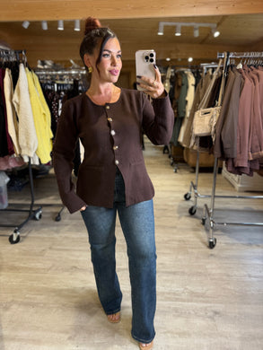 Gilet chocolat KLERVIE (34 au 40)