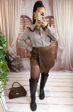 Charger l'image dans la galerie, Jupe short velours chocolat MÉLISSA (36 au 48)