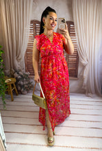 Charger l'image dans la galerie, Robe fuchsia/orange IZIA (34 au 48)