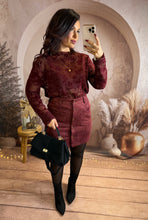 Charger l&#39;image dans la galerie, Jupe velours bordeaux CLEM (36 au 48)⭐️