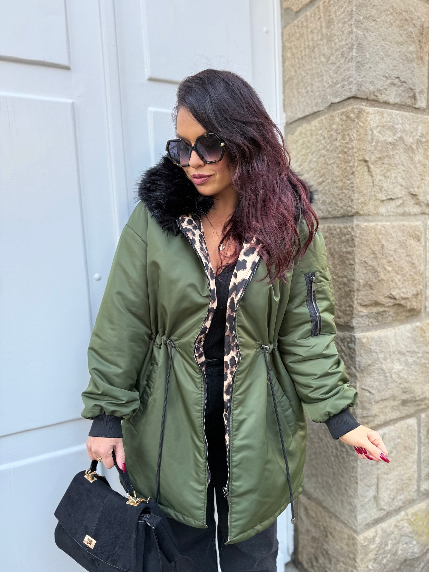 Manteau kaki MELISSA (36 au 46)