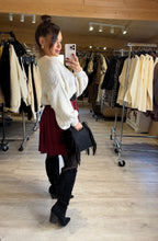 Charger l&#39;image dans la galerie, Jupe plissée bordeaux RACHEL ( 36 au 46 )