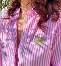 Charger l'image dans la galerie, Chemise rayé rose cœur LILI ( 36 au 48 )