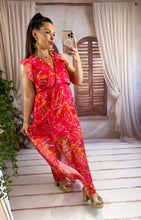 Charger l'image dans la galerie, Robe fuchsia/orange IZIA (34 au 48)