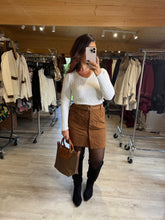 Charger l&#39;image dans la galerie, Jupe velours camel JULIETTE (34 au 46 )