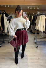 Charger l&#39;image dans la galerie, Jupe plissée bordeaux RACHEL ( 36 au 46 )