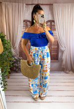 Charger l'image dans la galerie, Pantalon motif bleu JACKIE (40 au 48)