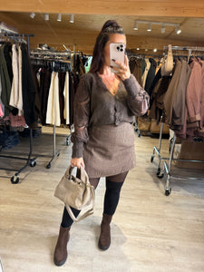 Gilet tout doux café DONNA (34 au 40)