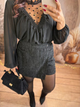 Charger l&#39;image dans la galerie, Jupe short noir pailletée SISI (36 au 48)⭐️