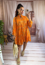 Charger l'image dans la galerie, Robe loose motif bandana orange HELENA (36 au 46)