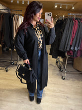 Charger l&#39;image dans la galerie, Long gilet noir MAIWEN (34 au 44)